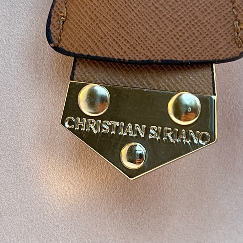 Christian Siriano Tan and Gold Handbag